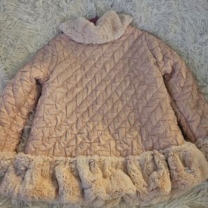 Lovely warm faux fur pink coat